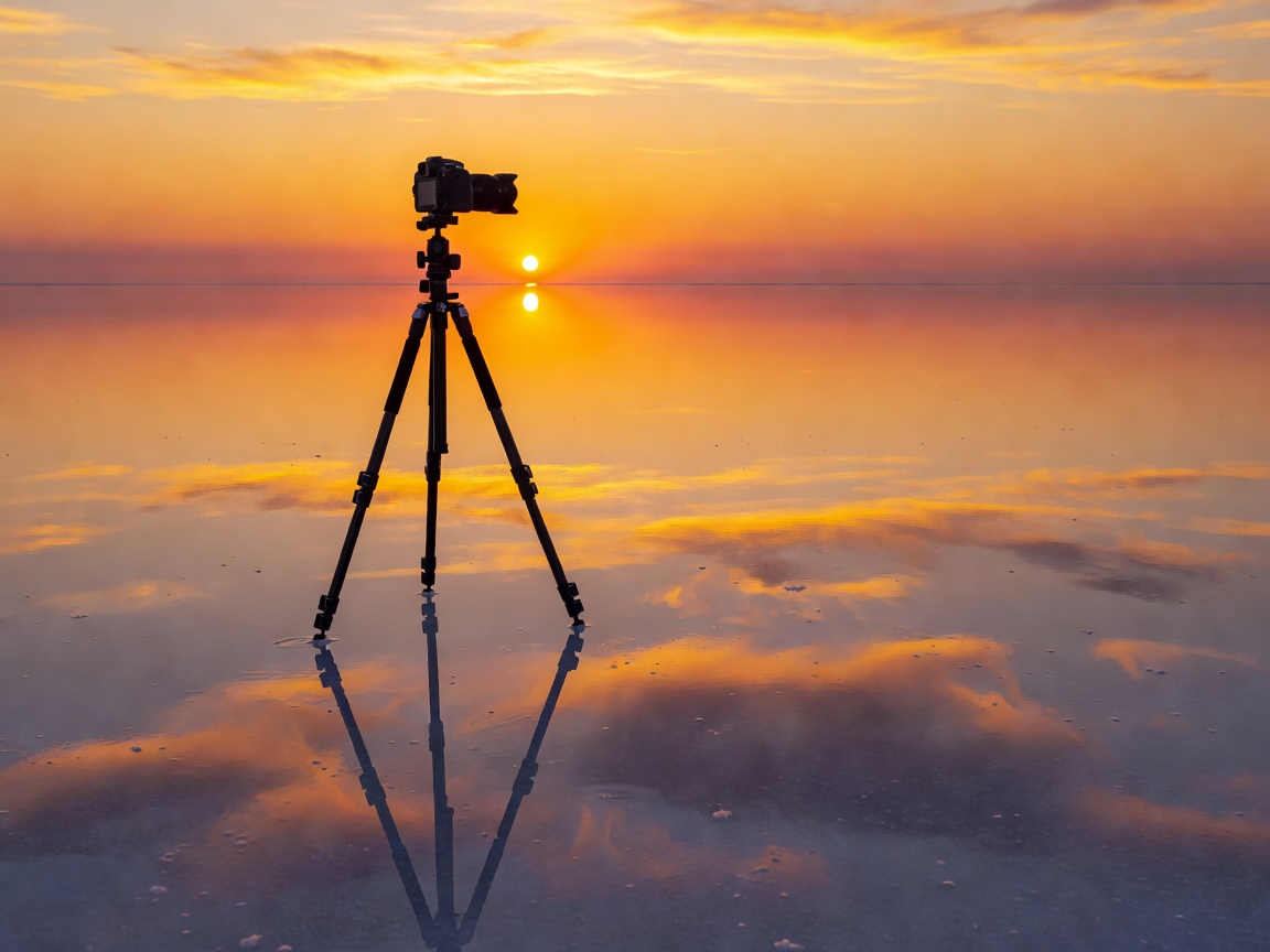 Salar de Uyuni salt flat reflecting sky like a gigantic mirror